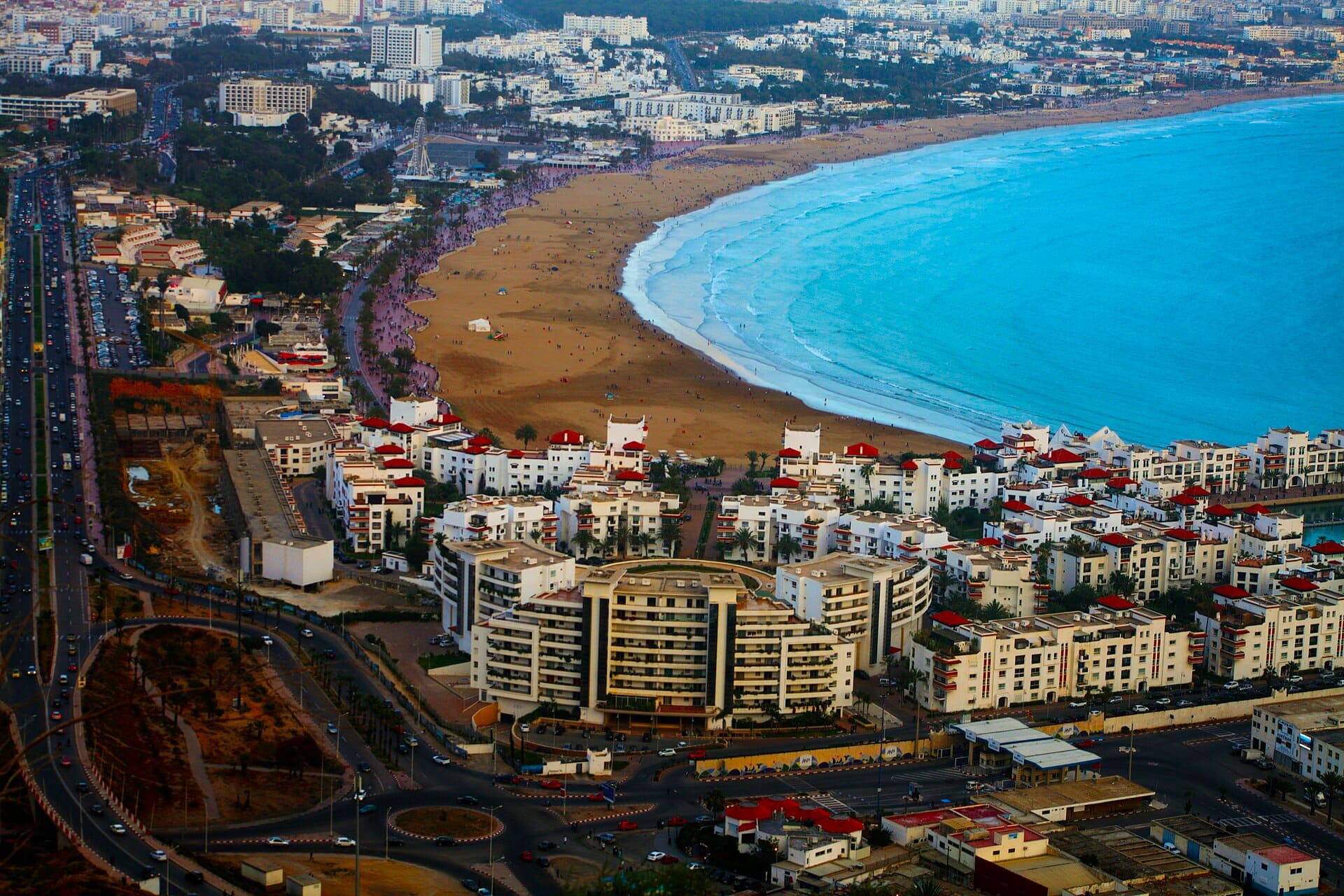 La baie d'Agadir et sa grande plage
